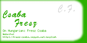 csaba fresz business card